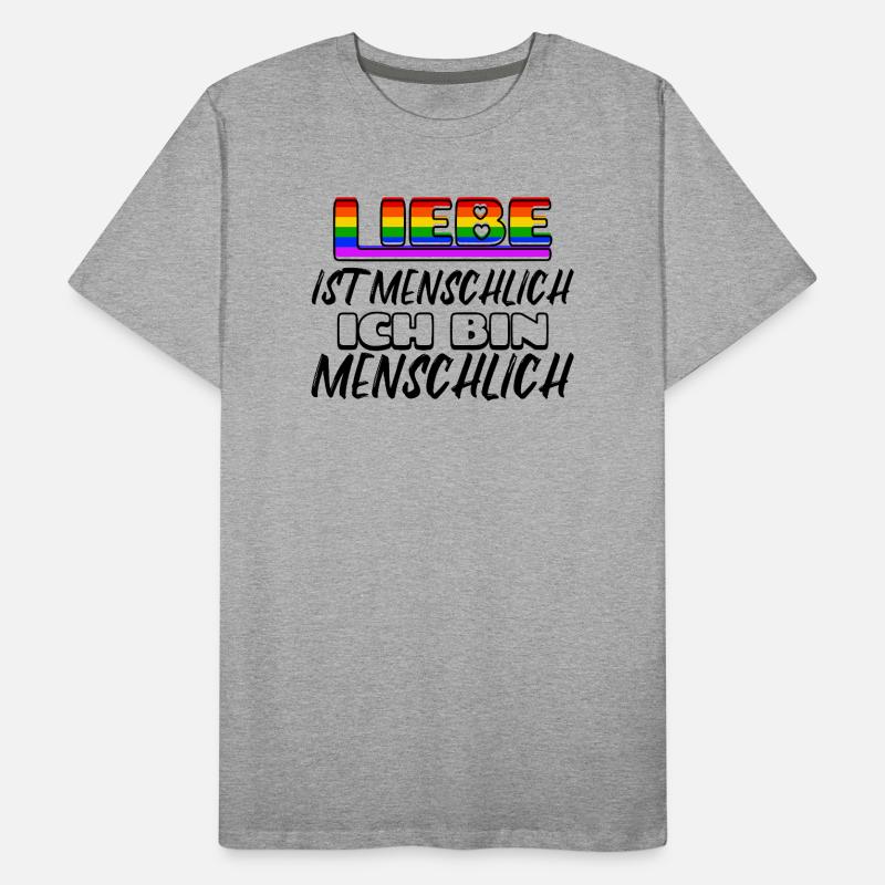 Lgbt Liebe Statement Menschenrechte Regenbogen Männer Premium Bio T-Shirt