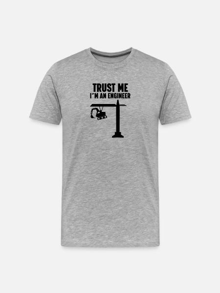 Engineer Mechanical Construction Site Civil Engineer - Men's Premium Organic T-Shirt - heather grey