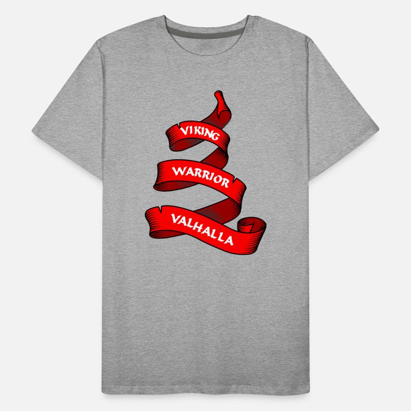 Wikinger Wimpel oder Banner rot Männer Premium Bio T-Shirt