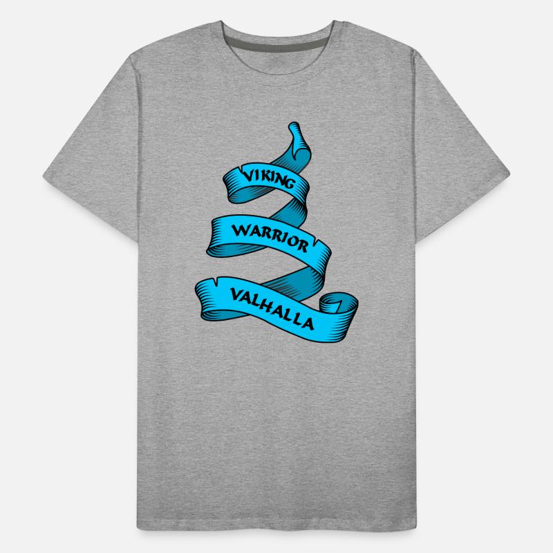Wikinger Wimpel oder Banner blau Männer Premium Bio T-Shirt
