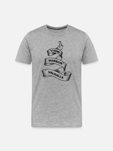 Wikinger Wimpel oder Banner transparent - Männer Premium Bio T-Shirt - Grau meliert