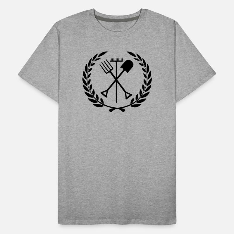 Garden tools rake, shovel, pitchfork Men's Premium Organic T-Shirt