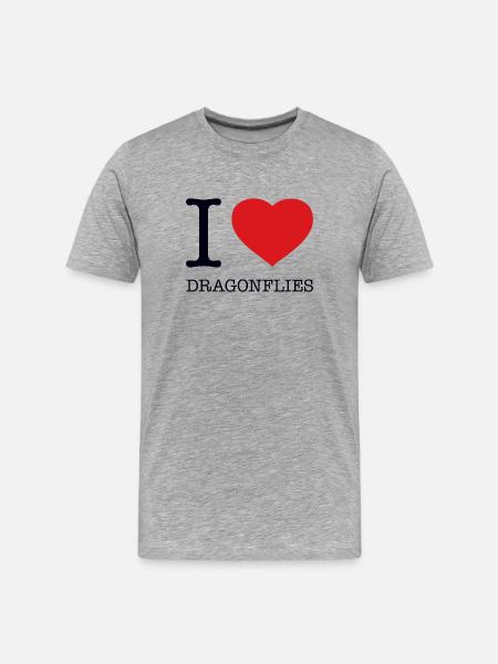 J’AIME LES LIBELLULES - T-shirt bio Premium Homme - gris chiné