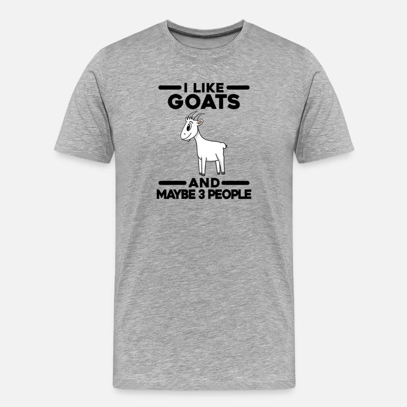 Ziege Ziegenbock Bock - Männer Premium Bio T-Shirt - Grau meliert