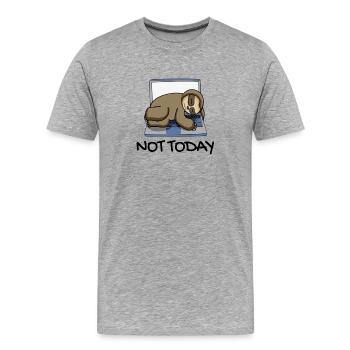 Paresse - T-shirt bio Premium Homme - gris chiné - Devant - Damien (186cm)