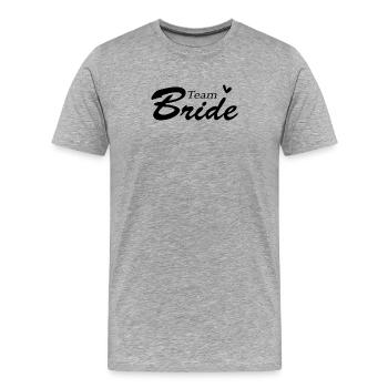 Team Braut Hochzeitsfeier - Männer Premium Bio T-Shirt - Grau meliert - Vorne - Damien (186cm)