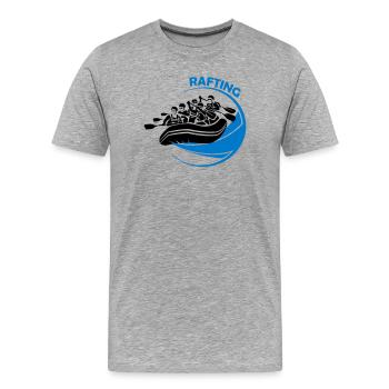 Rafting - Men's Premium Organic T-Shirt - heather grey - Front - Damien (186cm)