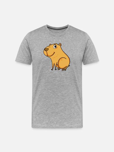 Capybara capybara motif - Men's Premium Organic T-Shirt - heather grey