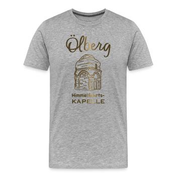 Jerusalem, Himmelfahrtskapelle, Israel - Männer Premium Bio T-Shirt - Grau meliert - Vorne - Damien (186cm)