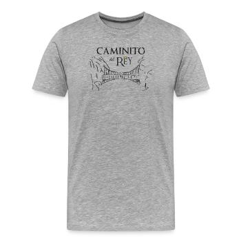 Caminito - Männer Premium Bio T-Shirt - Grau meliert - Vorne - Damien (186cm)