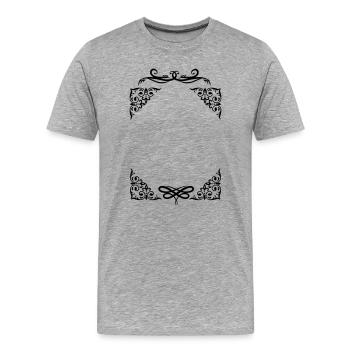 Frame frame decoration - Men's Premium Organic T-Shirt - heather grey - Front - Damien (186cm)