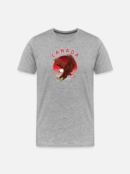 Canada Eagle - Men's Premium Organic T-Shirt - heather grey