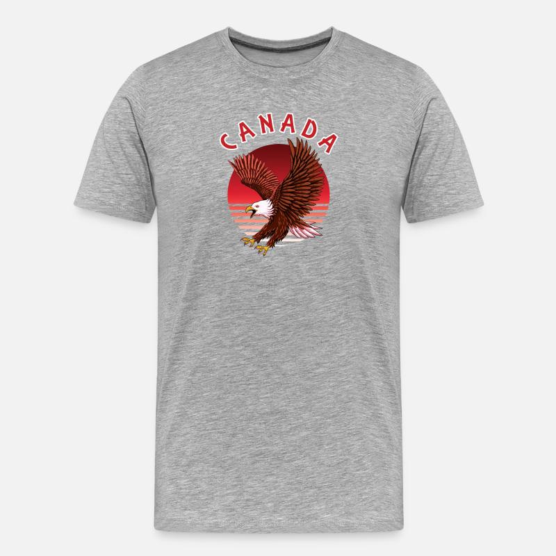 Aigle Du Canada - T-shirt bio Premium Homme - gris chiné