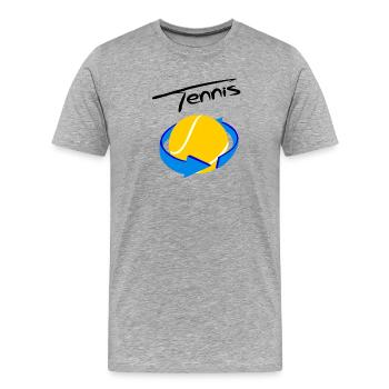 Tennis - T-shirt bio Premium Homme - gris chiné - Devant - Damien (186cm)