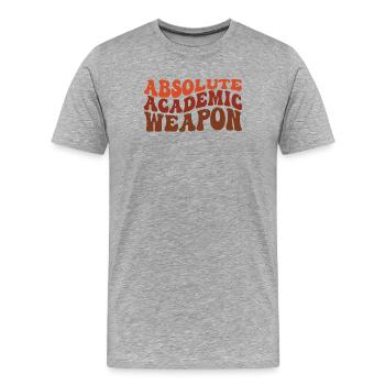 Arme académique absolue des étudiants - T-shirt bio Premium Homme - gris chiné - Devant - Damien (186cm)
