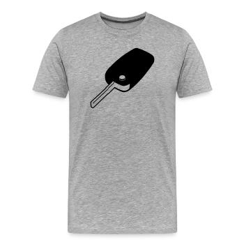Instructeur de conduite de clé de voiture - T-shirt bio Premium Homme - gris chiné - Devant - Damien (186cm)