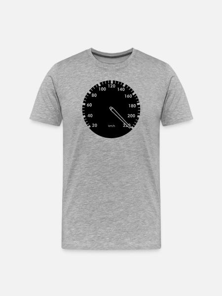 Speedometer car - Men's Premium Organic T-Shirt - heather grey