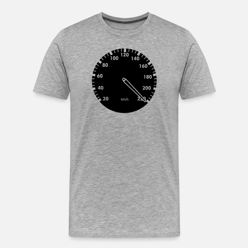 Tacho Auto - Männer Premium Bio T-Shirt - Grau meliert