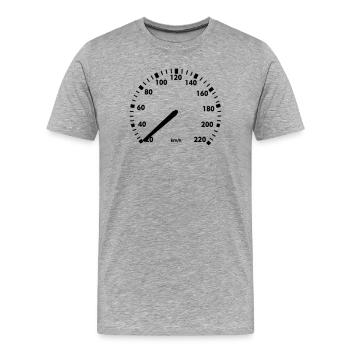 Speedometer car standstill - Men's Premium Organic T-Shirt - heather grey - Front - Damien (186cm)