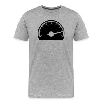 Car cut tachometer - Men's Premium Organic T-Shirt - heather grey - Front - Damien (186cm)