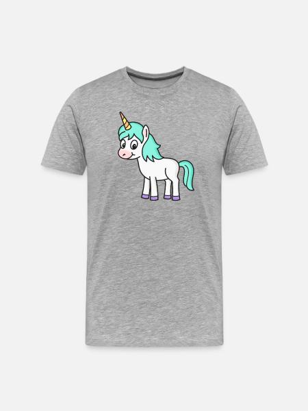 Unicorn Unicorns - Men's Premium Organic T-Shirt - heather grey