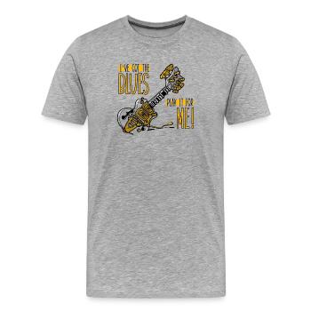 Guitare, joue-le pour moi - T-shirt bio Premium Homme - gris chiné - Devant - Damien (186cm)