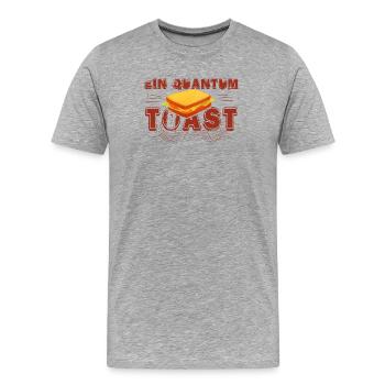 Un quantum de pain grillé - T-shirt bio Premium Homme - gris chiné - Devant - Damien (186cm)
