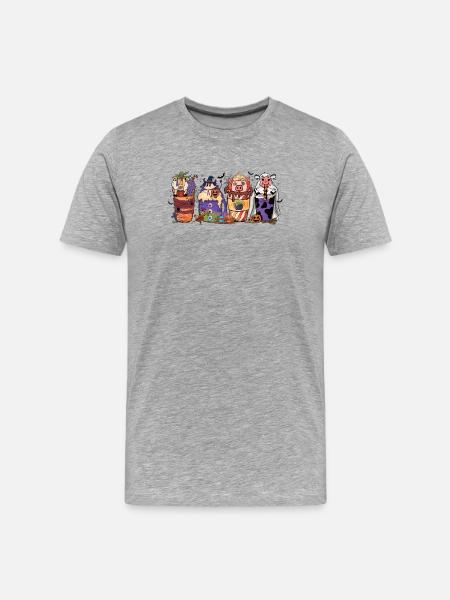 Autumn Hot Chocolate Cup Halloween - Men's Premium Organic T-Shirt - heather grey