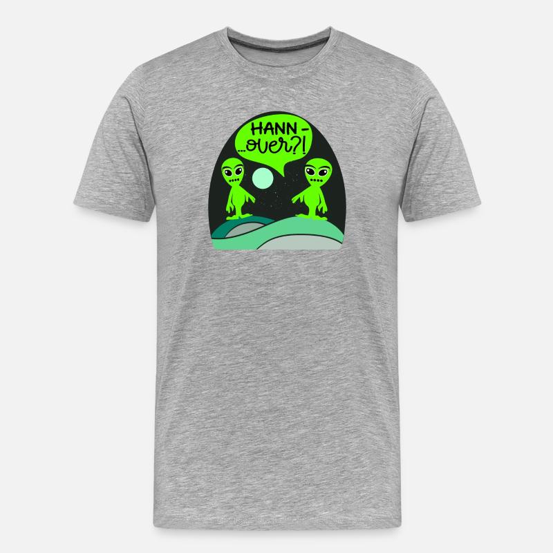 HANNOVER - LUSTIG - Männer Premium Bio T-Shirt - Grau meliert
