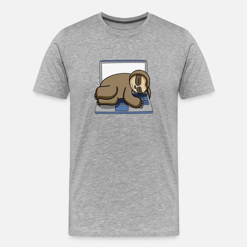Computer Nerd Programmer Gift - Men's Premium Organic T-Shirt - heather grey
