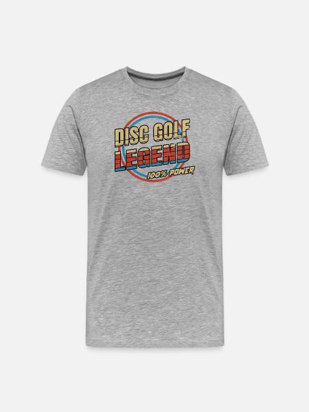 Disco golf legends design - Men's Premium Organic T-Shirt - heather grey