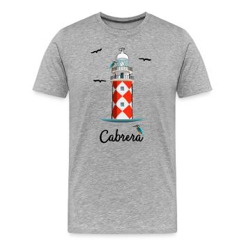 Cabrera, Île des Baléares, zone protégée, phare - T-shirt bio Premium Homme - gris chiné - Devant - Damien (186cm)