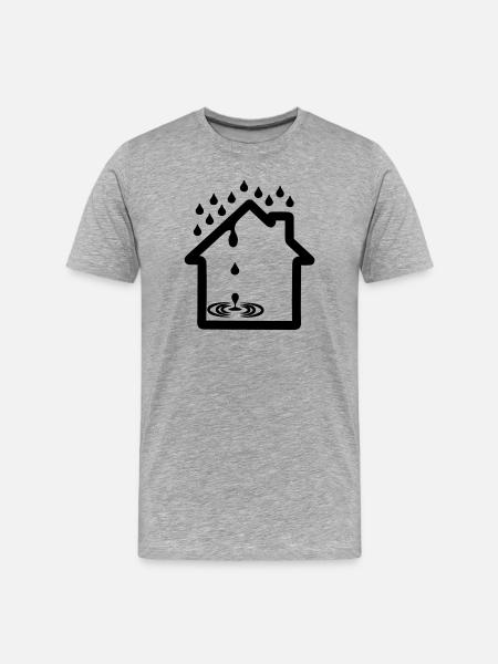 House leakage logo roofer - Men's Premium Organic T-Shirt - heather grey