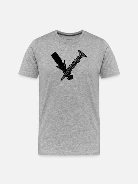 Screw and plug - Men's Premium Organic T-Shirt - heather grey