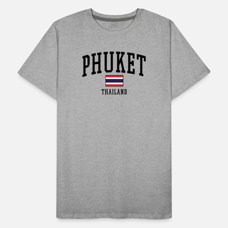 Motif du drapeau de Phuket Thaïlande T-shirt bio Premium Homme