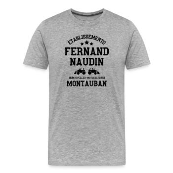 tontons flingueurs, film culte, film comique - T-shirt bio Premium Homme - gris chiné - Devant - Damien (186cm)