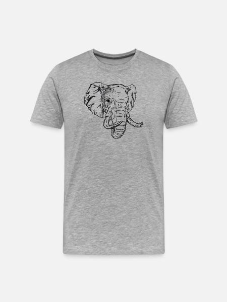 Elephant - Men's Premium Organic T-Shirt - heather grey