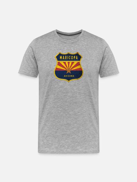 Maricopa Arizona flag crest design - Men's Premium Organic T-Shirt - heather grey