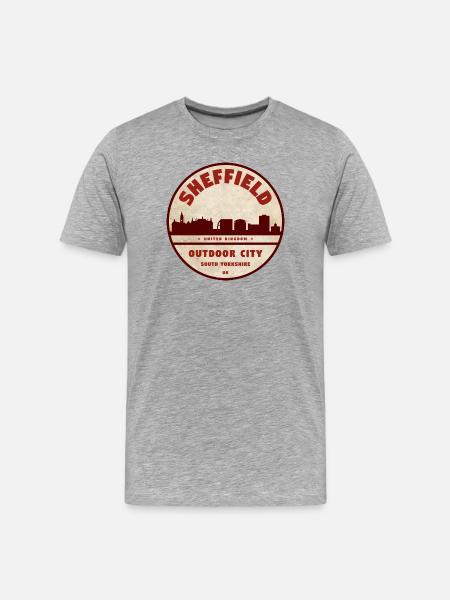 Sheffield Angleterre - T-shirt bio Premium Homme - gris chiné