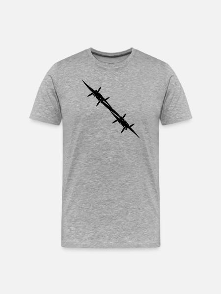 Barbed wire coupling piece - Men's Premium Organic T-Shirt - heather grey