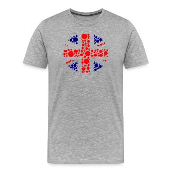 england - T-shirt bio Premium Homme - gris chiné - Devant - Damien (186cm)