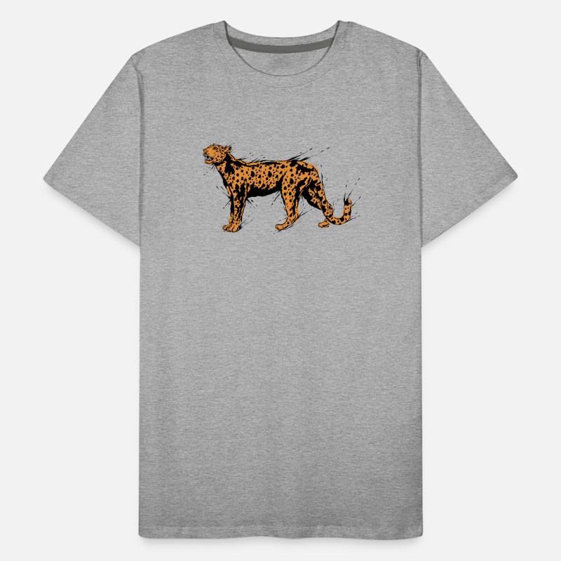 Gepard Leopard Männer Premium Bio T-Shirt