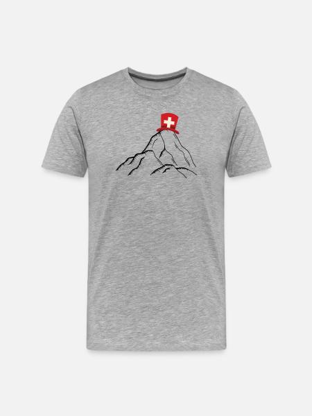 Switzerland - Swiss Mountains - Men's Premium Organic T-Shirt - heather grey