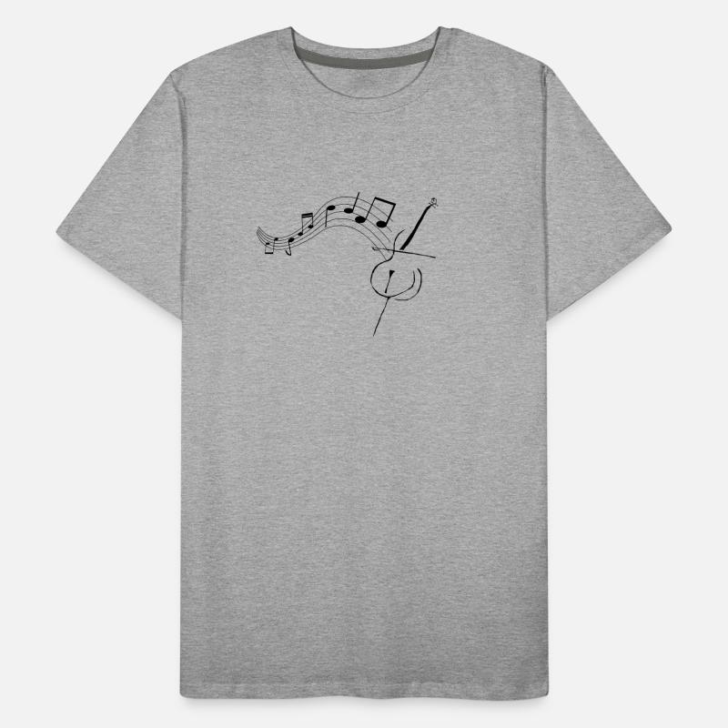 Violoncelle avec notes1 T-shirt bio Premium Homme