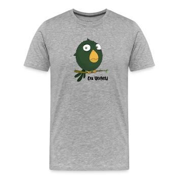 You bird - Men's Premium Organic T-Shirt - heather grey - Front - Damien (186cm)