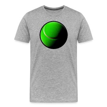 Tennisball Sonnenaufgang - Männer Premium Bio T-Shirt - Grau meliert - Vorne - Damien (186cm)