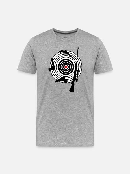 Gun club logo - Men's Premium Organic T-Shirt - heather grey