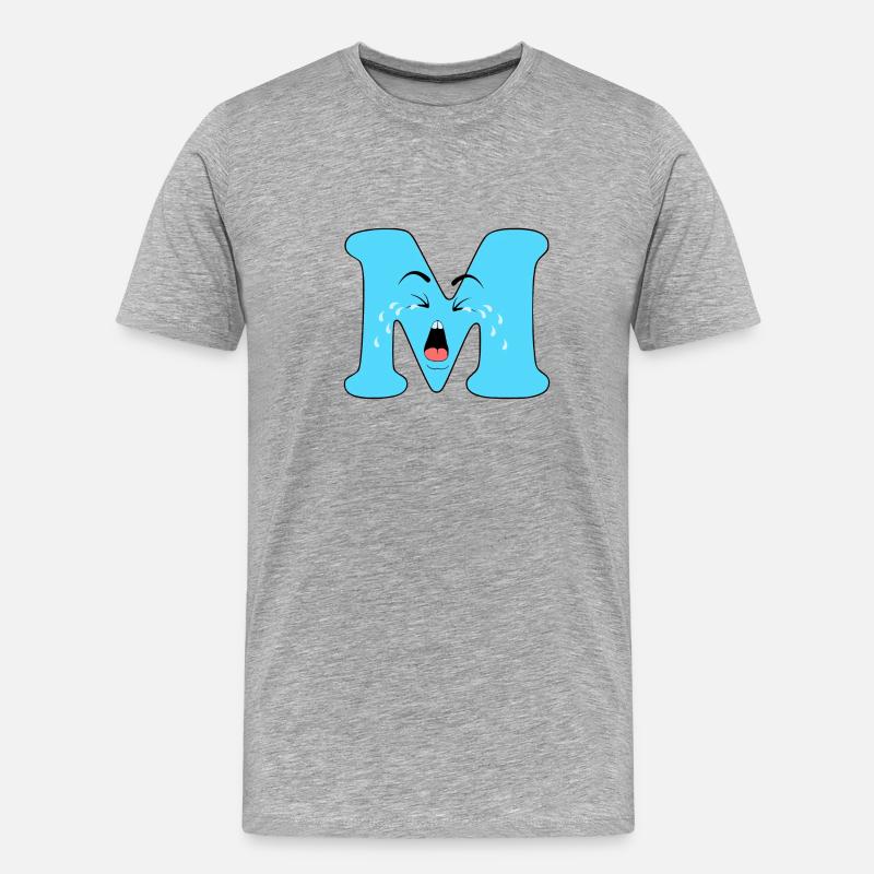 M - Männer Premium Bio T-Shirt - Grau meliert