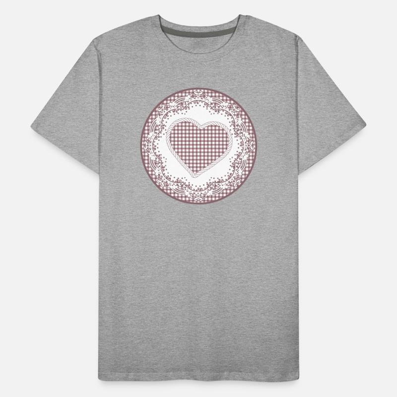 Nostalgia cake tip label in dusky pink with heart Men's Premium Organic T-Shirt