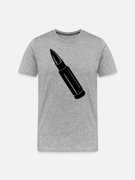Bullet - Men's Premium Organic T-Shirt - heather grey